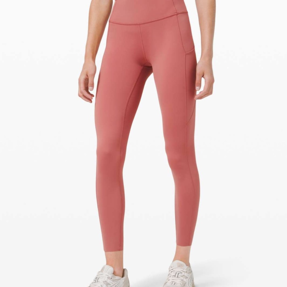 Lululemon Fast and Free High Rise Tight 25" *Cool Cherry Tint